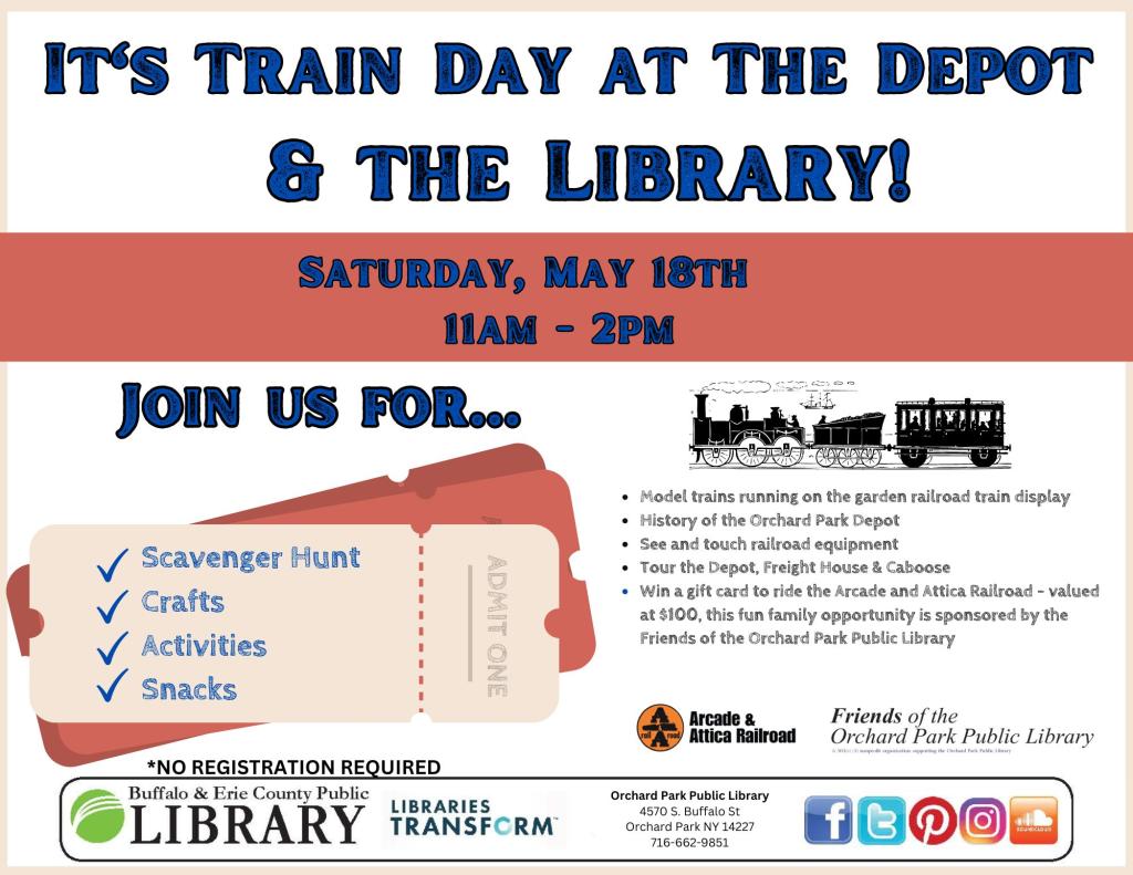 Train Day Saturday mAY 18TH NO registration is required