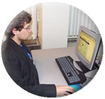 Young Man at Monitor