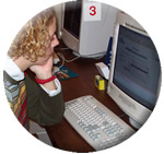 Young Woman Searches the Catalog