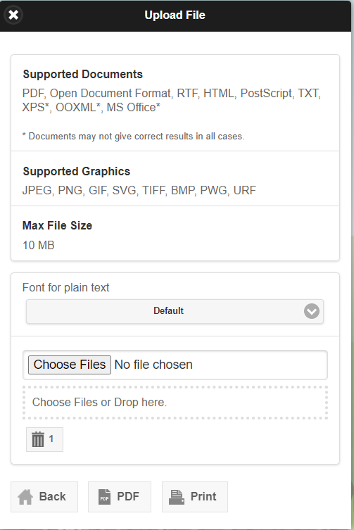 Wireless Printing Instruction Screenshot