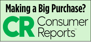 image reads 'Making a big purchase?  Consumer Reports