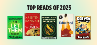 5 book covers and the words "Top Reads of 2025"