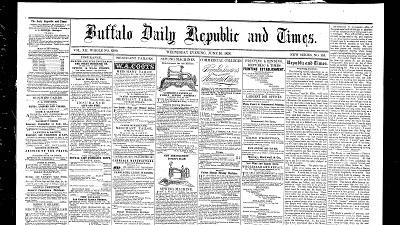 Early Buffalo, Buffalo Daily Republic and Times (1858)