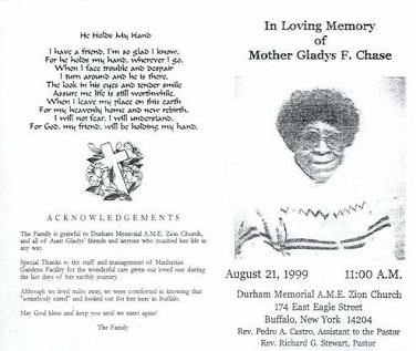 Buffalo African-American Funeral Program and Obituary Collection