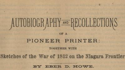 Autobiography and Recollections of a Pioneer Printer