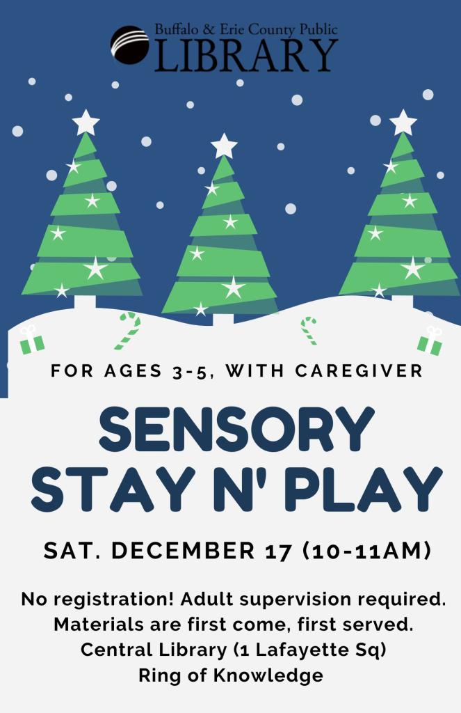 Sensory Stay N' Play - Central Library Ring of Knowledge for ages 3-5 with caregiver
