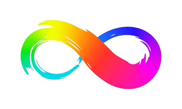 Autism Spectrum Infinity Symbol Rainbow Colors
