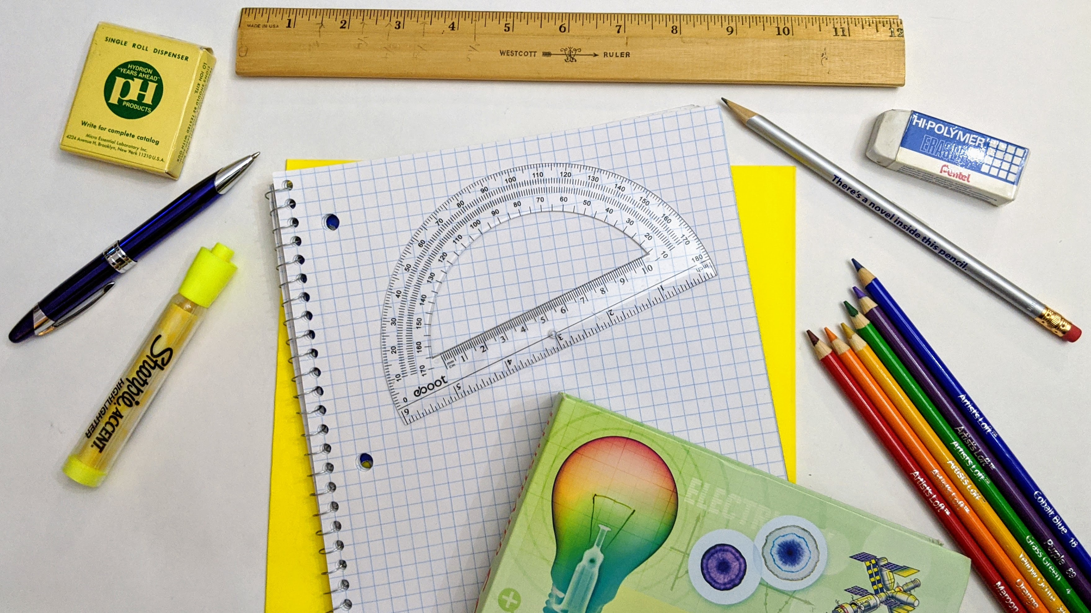 School Supplies on a Table