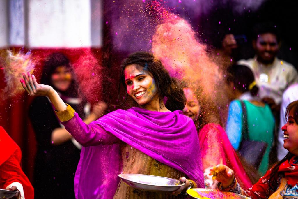 Girl Celebrating Holi