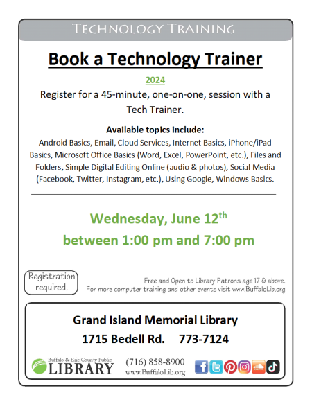 Book a Tech Trainer 6/12/24