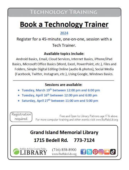 book a tech trainer march/april 2024