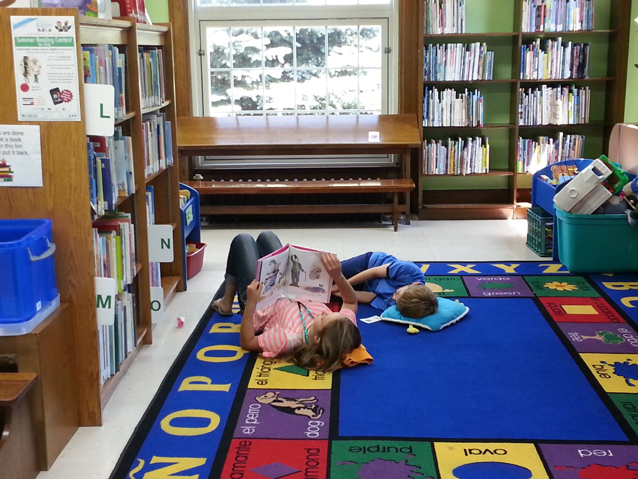 Kid relaxing on floor