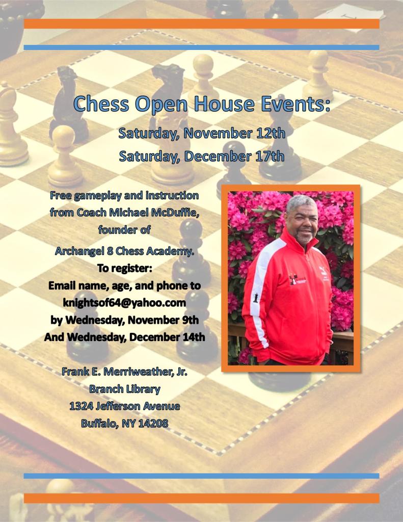 Chess Open Houses 11-12 and 12-17