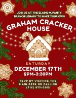 On Saturday December 17 from 2-3, join in for a Graham Cracker House program