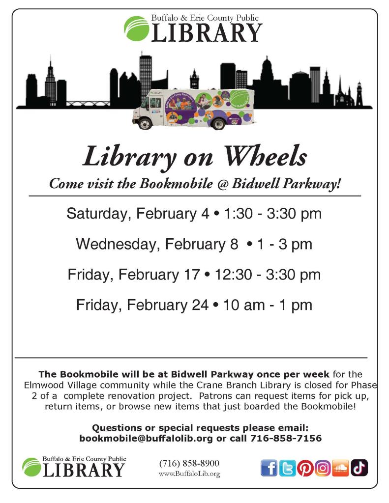 Bookmobile February Bidwell Schedule