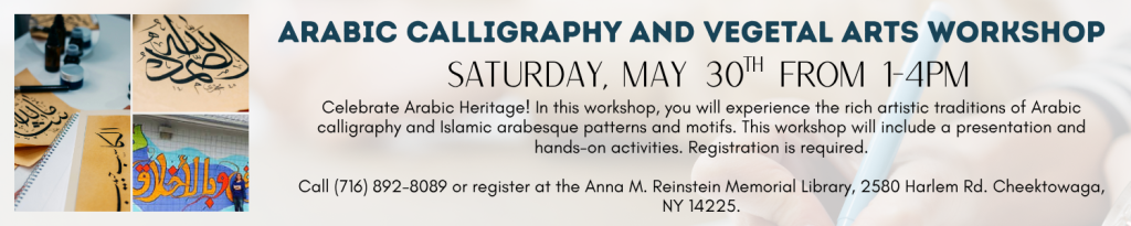 Arabic Calligraphy and Vegetal Arts Workshop