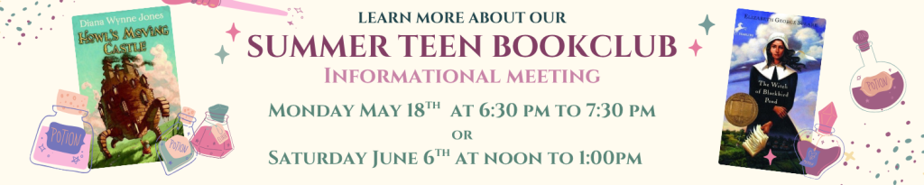 Summer Teen Book Club Info Meeting